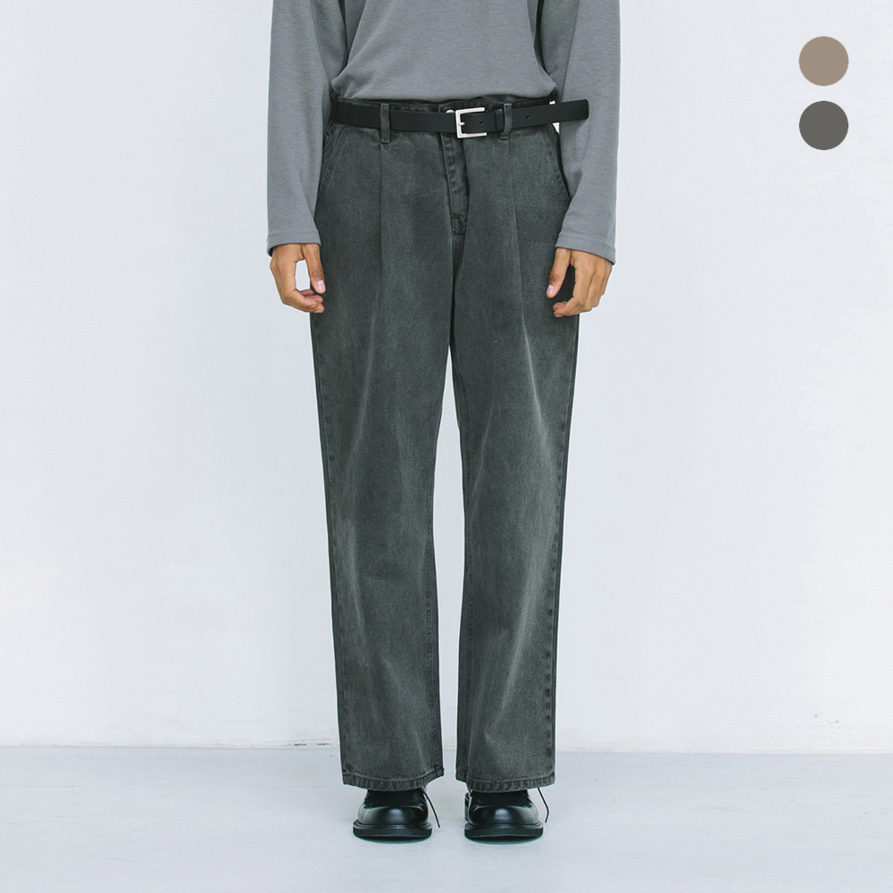 SEMI WIDE DYING PANTS / 2 COLOR